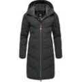 Wintermantel RAGWEAR "Rebelka" Gr. M (38), grau (kieselgrau) Damen Mäntel stylischer Winterparka mit abnehmbarer Kapuze