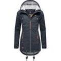 Winterjacke RAGWEAR "Zuzka Winter" Gr. L (40), blau (navy) Damen Jacken stylischer Winterparka mit Teddyfleece Innenfutter Bestseller