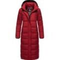 Steppmantel NAVAHOO "Isalie", Damen, Gr. XXL (44), rot (dunkelrot), Oberstoff: 100% Polyester, Futter: 100% Polyester, Wattierung: 100% Polyester, Ärmelfutter: 100% Polyester, modisch, oversize ca. Mitte Wade, Langarm Ärmel ohne Ärmelschlitz Rippstrickbündchen mit innenliegendem Gummizug, Mäntel, zeitloser Wintermantel mit abnehmbarer Kapuze