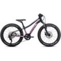 Mountainbike GHOST "Lanao 20 Full Party" Gr. 25, schwarz (pink, schwarz), Fahrräder, 25cm, 20 Zoll (50,80cm)