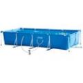 Framepool INTEX "Rectangular Frame Pool", blau (blau, weiß), B:220cm H:84cm L:450cm, Schwimmbecken, BxLxH: 220x450x84 cm, mit Kartuschenfilteranlage