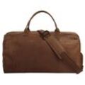 Reisetasche X-ZONE Gr. B/H/T: 46 cm x 23 cm x 23 cm onesize, braun (cognac) Taschen echt Leder