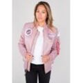 Bomberjacke ALPHA INDUSTRIES "Alpha Industries Women - Bomber Jackets MA-1 VF NASA Wmn" Gr. S, silberfarben (silver pink) Damen Jacken Übergangsjacken