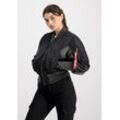 Bomberjacke ALPHA INDUSTRIES "Alpha Industries Women - Bomber Jackets MA-1 Cyber Wmn" Gr. XL, schwarz (black) Damen Jacken Übergangsjacken