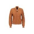 Bomberjacke ALPHA INDUSTRIES "Alpha Industries Women - Bomber Jackets MA-1 VF LW Wmn" Gr. L, braun (hazel brown) Damen Jacken