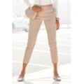 Chinohose VIVANCE Gr. 34, N-Gr, beige (sand) Damen Hosen in klassischer Basic-Form, Stoffhose, Business-Look