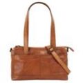 Henkeltasche SPIKES & SPARROW, Damen, Gr. B/H/T: 29cm x 16cm x 9cm onesize, braun (cognac), Leder, unifarben, leicht glänzend, Taschen, echt Leder