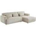 Sweeek - Ecksofa aus Cord, 2-3 Sitzer, Recamiere rechts