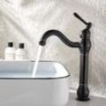 Jn.songs - Retro Wasserhahn Bad Waschbecken, Armatur für Waschbecken Badezimme 360°, Waschtischarmatur 30cm mit Geräuscharmem Keramischem Ventilkern