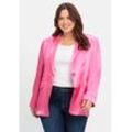 Satin-Blazer mit Kontrast-Innenfutter, pink, Gr.44