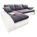 Ecksofa TRENDMANUFAKTUR "Indie, L-Form", grau (weiß, anthrazit), B:269cm H:86cm T:169cm, Sofas, wahlweise XL oder XXL