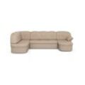 Wohnlandschaft DOMO COLLECTION "Pegnitz U-Form", beige, B:292cm H:82cm T:180cm, 100% Polyester, Sofas, wahlweise mit Bettfunktion