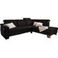 Ecksofa HOME AFFAIRE "Konstanz L-Form", braun, B:280cm H:92cm T:232cm, Luxus-Microfaser Lederoptik: 100% Polyester, Leder u00bbDicklederu00ab: 100% Pigmentiertes Leder (zertifiziert mit dem Blauen Engel), Reibechtheit 4, Lichtechtheit 5;, Sofas, mit vollmotorischer Relaxfunktion; incl. Kopfteilverstellung