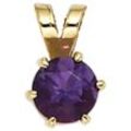 Ketten-Anhänger JOBO "Anhänger mit Amethyst" Schmuckanhänger Gr. Gelbgold 585, gelb (gelbgold 585) Damen 585 Gold