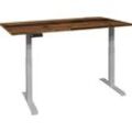 Schreibtisch MÄUSBACHER "Big System Office", silber (silber, texas oak, silber, texas oak), B:160cm, Tische, Breite 160 cm, elektrisch höhenverstellbar