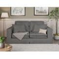 3-Sitzer HOME AFFAIRE "ALISSAS BIS mit vielen Kissen, Biesen an den Kissen", grau (dunkelgrau), B:196cm H:95cm T:108cm, 92% Polyester, 8% Nylon, Sofas, Hussen-Optik, kleine Taschen an der Seite zum Verstauen