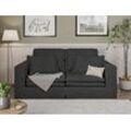 3-Sitzer HOME AFFAIRE "ALISSAS BIS mit vielen Kissen, Biesen an den Kissen", grau (anthrazit), B:196cm H:95cm T:108cm, 92% Polyester, 8% Nylon, Sofas, Hussen-Optik, kleine Taschen an der Seite zum Verstauen