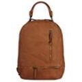 Cityrucksack SAMANTHA LOOK Gr. B/H/T: 27 cm x 36 cm x 13 cm, braun (cognac) Rucksäcke echt Leder, Made in Italy