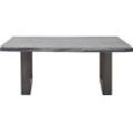 Couchtisch MCA FURNITURE "Cartagena", grau (grau, antik gewischt, grau), B:110cm H:45cm, Tische, Couchtisch Eckige Couchtische Holz-Couchtische, Couchtisch Massivholz mit Baumkante und natürlichen Rissen und Löchern