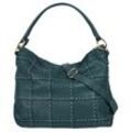 Shopper SAMANTHA LOOK Gr. B/H/T: 40 cm x 30 cm x 7 cm onesize, blau Damen Taschen echt Leder, Made in Italy