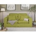 3-Sitzer HOME AFFAIRE "ALISSAS BIS mit vielen Kissen, Biesen an den Kissen", grün, B:196cm H:95cm T:108cm, 92% Polyester, 8% Nylon, Sofas, Hussen-Optik, kleine Taschen an der Seite zum Verstauen