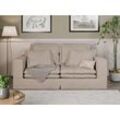 3-Sitzer HOME AFFAIRE "ALISSAS BIS mit vielen Kissen, Biesen an den Kissen", beige, B:196cm H:95cm T:108cm, 92% Polyester, 8% Nylon, Sofas, Hussen-Optik, kleine Taschen an der Seite zum Verstauen