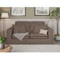 3-Sitzer HOME AFFAIRE "ALISSAS BIS mit vielen Kissen, Biesen an den Kissen", grau (taupe), B:196cm H:95cm T:108cm, 92% Polyester, 8% Nylon, Sofas, Hussen-Optik, kleine Taschen an der Seite zum Verstauen