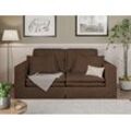 3-Sitzer HOME AFFAIRE "ALISSAS BIS mit vielen Kissen, Biesen an den Kissen", braun, B:196cm H:95cm T:108cm, 92% Polyester, 8% Nylon, Sofas, Hussen-Optik, kleine Taschen an der Seite zum Verstauen