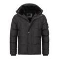 Winterjacke ALESSANDRO SALVARINI "ASEzkimo", Herren, Gr. L, schwarz, Obermaterial: 100% Polyester; Innenmaterial: 100% Polyester; Futter: 100% Polyester; Kunstfell: 100% Polyester, Jacken, mit warmen Teddyfell