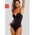 Push-up-Body LASCANA Gr. 70, Cup D, schwarz Damen Bodies für ein tolles Dekolleté aus seidiger Microfaser, Basic Dessous