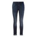 Slim-fit-Jeans GANG "94NEW GEORGINA", Damen, Gr. 29 (38), N-Gr, blau (vivid false), Denim/Jeans, Obermaterial: 65% Baumwolle, 22% Polyester, 11% Viskose, 2% Elasthan, modisch, slim fit lang, Jeans, mit charakteristischen Abnähern quer über den Oberschenkel