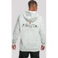 Kapuzenpullover F4NT4STIC "MOUNTAIN x F4NT4STIC" Gr. XS, grau (erdgrau), Herren, Obermaterial: 65% Baumwolle, 35% Polyester, Pullover, Print