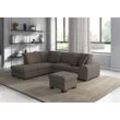 Ecksofa SIT & MORE "Luxor L-Form", beige (dunkelbeige), B:259cm H:82cm T:224cm, Luxus-Microfaser ALTARA NUBUCK (100% Polyester), Soft clean (98% Polyester, 2% Polyamid), Struktur fein (100% Polyester), Sofas, wahlweise mit Bettfunktion, Stauraum und Kopfteilverstellung