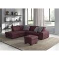 Ecksofa SIT & MORE "Luxor L-Form", lila (aubergine), B:259cm H:82cm T:224cm, Luxus-Microfaser ALTARA NUBUCK (100% Polyester), Soft clean (98% Polyester, 2% Polyamid), Struktur fein (100% Polyester), Sofas, wahlweise mit Bettfunktion, Stauraum und Kopfteilverstellung