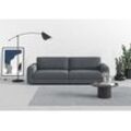 Big-Sofa TRENDMANUFAKTUR "Bourbon", grau (dunkelgrau), B:264cm H:84cm T:126cm, 92% Polyester, 8% Nylon, Sofas, extra tiefe Sitzfläche, wahlweise mit Sitztiefenverstellung bestellbar