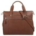 Shopper BETTY BARCLAY, Damen, Gr. B/H/T: 37cm x 30cm x 12cm onesize, braun (cognac), Leder, Strukturmuster, Taschen, echt Leder