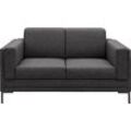 2-Sitzer LOOKS BY WOLFGANG JOOP "LOOKS VII", grau (anthrazit), B:155cm H:82cm T:90cm, 100% Polyester, Sofas, klare Linien, edles Design