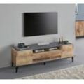 TV-Board INOSIGN "Sunrise", schwarz (ahorn pereira, schiefer), B:160cm H:47cm T:40cm, FSC-zertifizierter Holzwerkstoff, Sideboards, Breite 160 cm