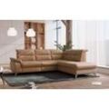 Ecksofa SIT & MORE "Astoria L-Form", braun (macciato), B:256cm H:91cm T:225cm, 20000, Sofas, wahlweise mit motorischer Relaxfunktion