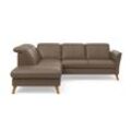 Ecksofa SIT & MORE "Romero L-Form", braun (coffee), B:250cm H:91cm T:220cm, 100% Polyester, Sofas, wahlweise mit oder ohne TV-Funktion, Bettfunktion, Bettkasten