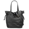 Shopper FORTY Gr. B/H/T: 33cm x 30cm x 23cm onesize, grau Damen Taschen echt Leder, Made in Italy