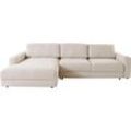 Ecksofa PLACES OF STYLE "Bloomfield, L-Form", beige, B:303cm H:84cm T:176cm, 92% Polyester 8% Nylon, Sofas, wahlweise mit Bettfunktion und Bettkasten