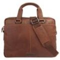 Aktentasche BODENSCHATZ Gr. B/H/T: 32 cm x 29 cm x 9 cm onesize, braun (cognac) Damen Taschen echt Leder