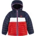 Steppjacke LEVI'S KIDS "COLOR BLOCK MID WT PUFFER", Jungen, Gr. 14/164, blau, Web, Obermaterial: 100% Polyester. Futter: 100% Polyester, casual, Jacken, for BOYS