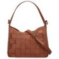 Umhängetasche SAMANTHA LOOK Gr. B/H/T: 28cm x 22cm x 11cm onesize, braun (cognac), Damen, Leder, Taschen, echt Leder, Made in Italy