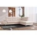 Ecksofa SIT & MORE "Astoria L-Form", beige (creme), B:256cm H:91cm T:225cm, 20000, Sofas, wahlweise mit motorischer Relaxfunktion