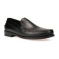 Slipper GEOX "U NEW DAMON A" Gr. 40, schwarz, Herren, Leder, Schuhe, Mokassin, Loafer, Business Schuh mit GEOX Spezial Membrane