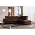 Ecksofa SIT & MORE "Astoria L-Form", braun (dunkelbraun), B:256cm H:91cm T:225cm, 20000, Sofas, wahlweise mit motorischer Relaxfunktion