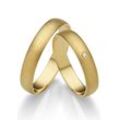 Trauring FIRETTI "Schmuck Geschenk Gold 375 Hochzeit Ehering "LIEBE"" Fingerringe Gr. 50, 0,01 ct SI = kleine Einschlüsse mit Brillant, Gelbgold 375, 4 mm, gelb (gelbgoldfarben) Made in Germany, wahlweise mit oder ohne Brillant