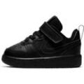 Sneaker NIKE SPORTSWEAR "COURT BOROUGH LOW 2 (TD)" Gr. 23,5, schwarz, Leder, Textil, Schuhe, Design auf den Spuren des Air Force 1